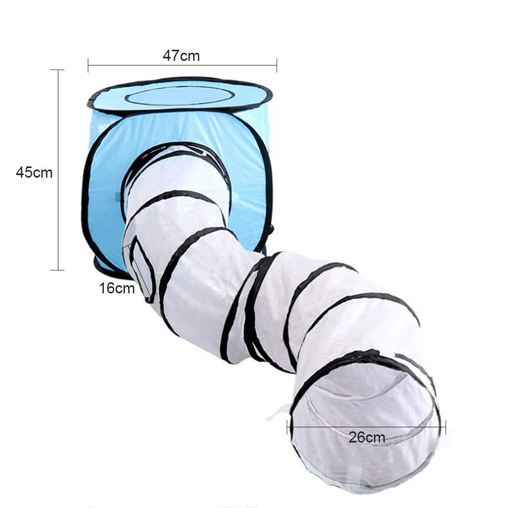 JMT-972938 S-Shaped Foldable Cat Tunnel Toy for Interactive Play and Exploration