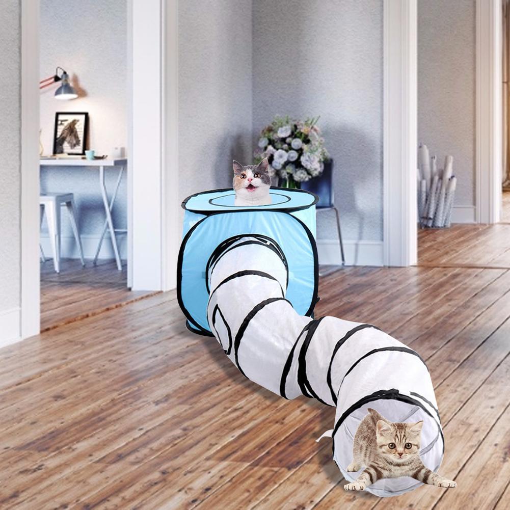 JMT-972938 S-Shaped Foldable Cat Tunnel Toy for Interactive Play and Exploration