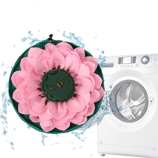 JMT-973066 Sniffing Training Pad for Dogs - Interactive Food Hiding and Energy-Consuming Toy, Pink/Green, Fleece and Felt Material, 45x45x11CM