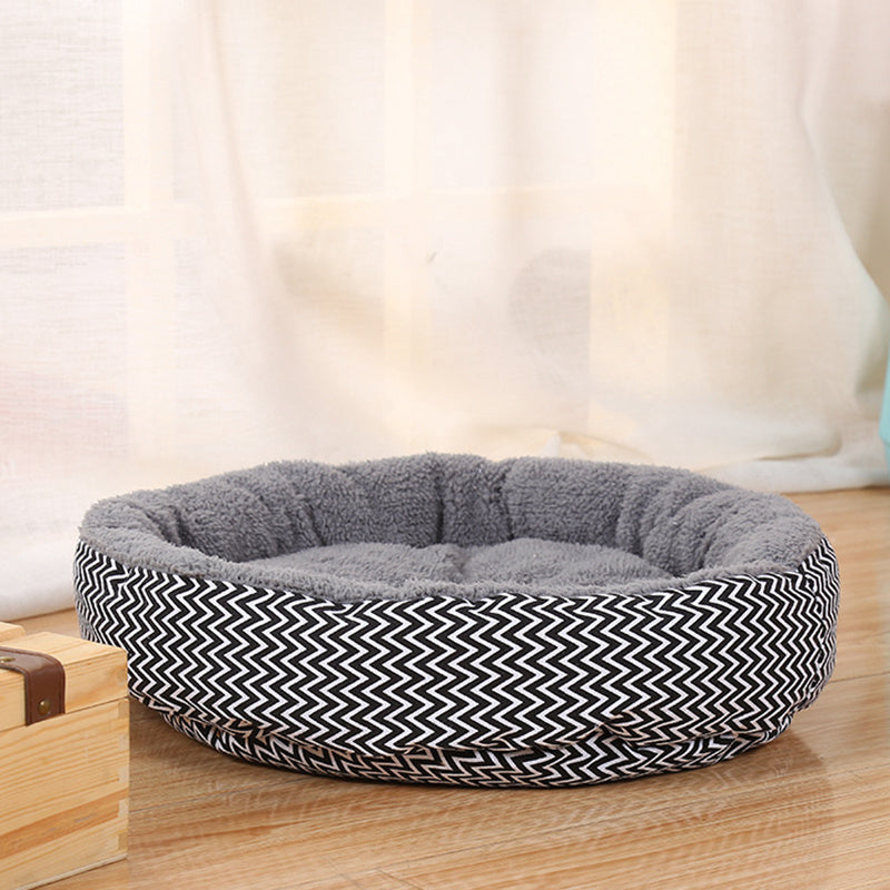 JMT-973386 Deep Sleep Round Pet Kennel - Cozy Cloth Bed for Cats and Small Pets