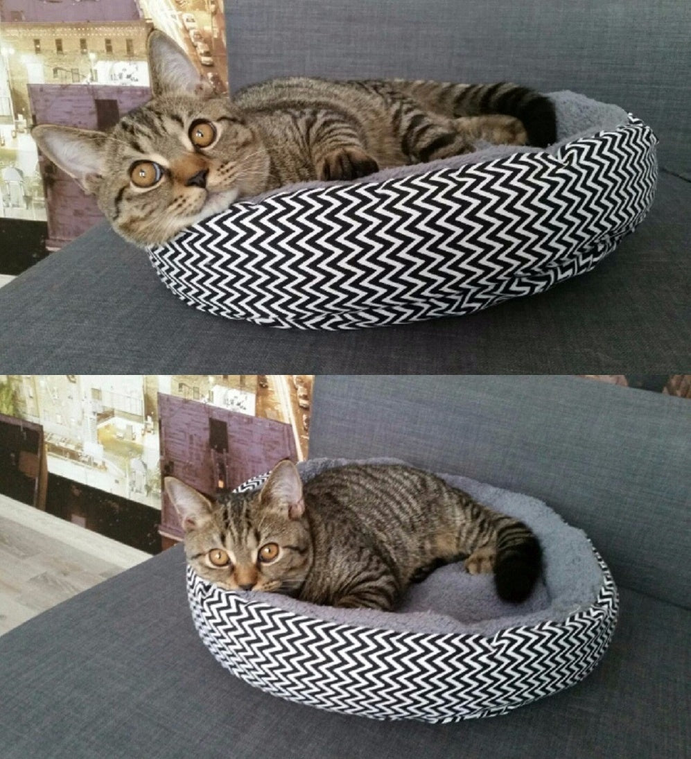 JMT-973386 Deep Sleep Round Pet Kennel - Cozy Cloth Bed for Cats and Small Pets