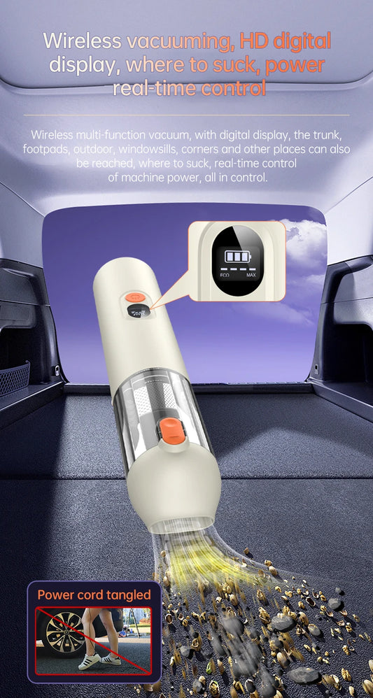 JMT-973386 Wireless 4-in-1 Handheld Vacuum Cleaner with Strong Suction for Home and Car Use