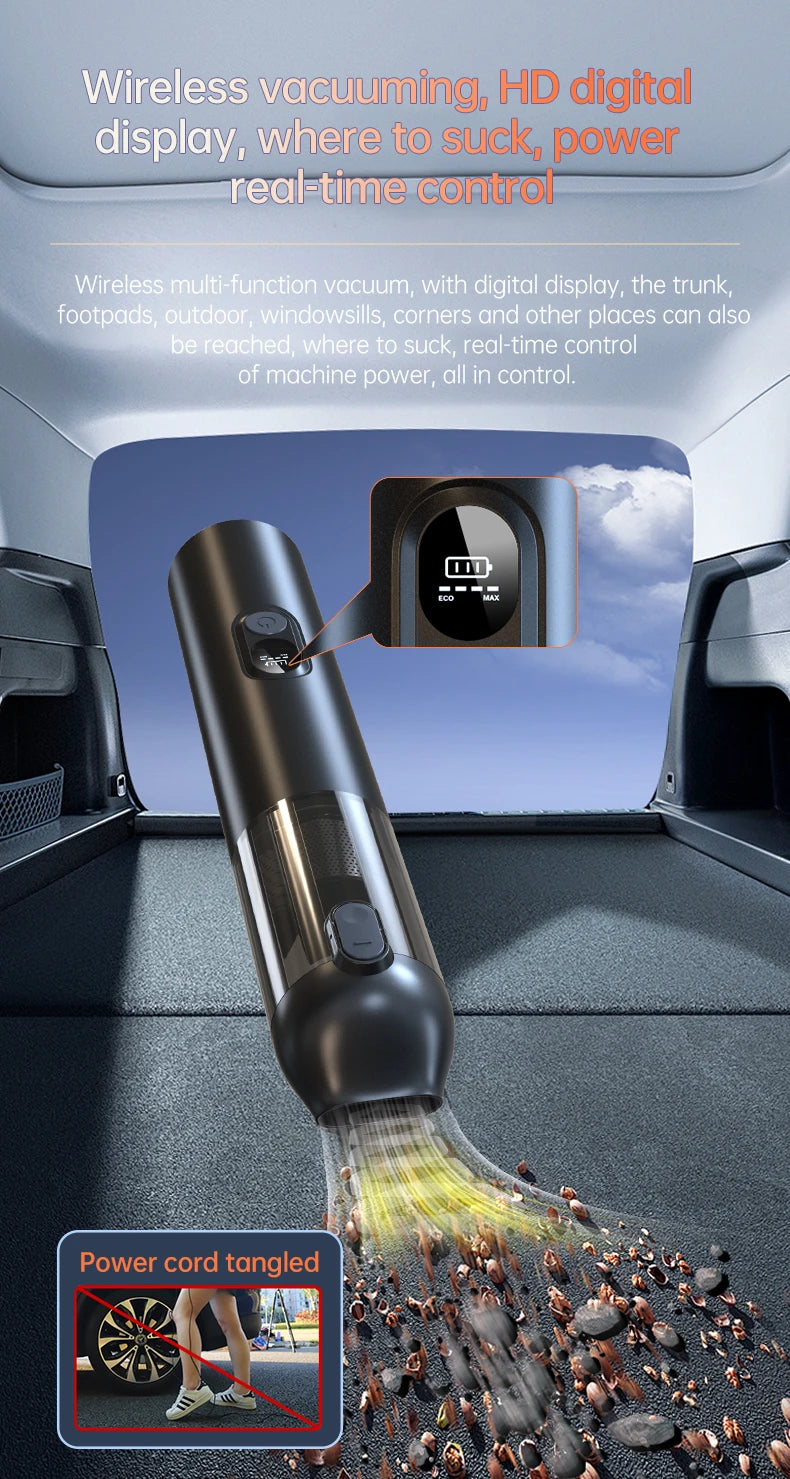 JMT-973386 Wireless 4-in-1 Handheld Vacuum Cleaner with Strong Suction for Home and Car Use