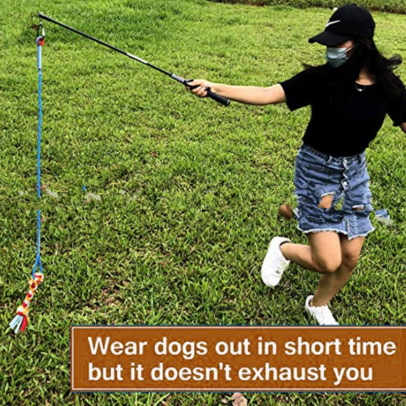 JMT-973450 Interactive Cotton Rope Toy for Dogs - Training & Play Teaser Rod
