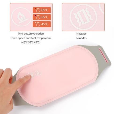 JMT-974474 Graphene Heated Womb Belt with Adjustable Temperature and Waterproof Design