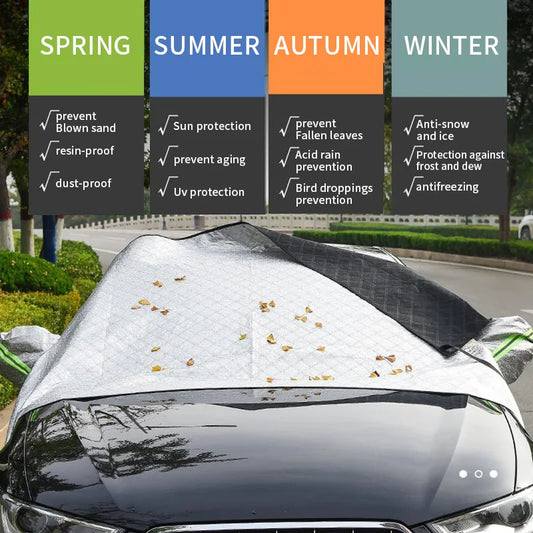 JMT-974858 Laser Snow Cover for Windshield - Waterproof Outdoor Protector with UV and Hail Resistance, Thick Cotton Material
