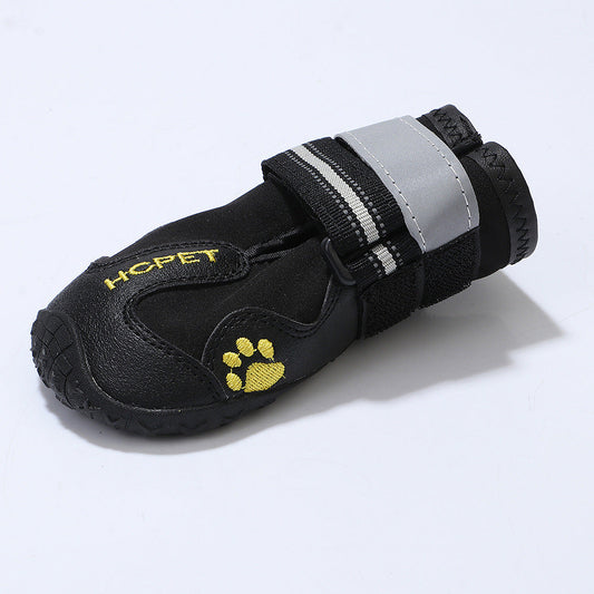 JMT-974858 Waterproof Pet Dog Shoes - Cloth with Non-Slip Sole, Available in Black and Red, Sizes 2# to 8#
