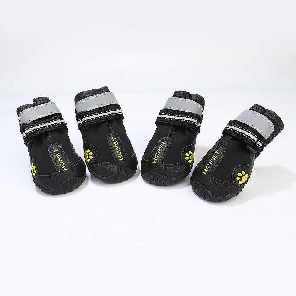 JMT-974858 Waterproof Pet Dog Shoes - Cloth with Non-Slip Sole, Available in Black and Red, Sizes 2# to 8#
