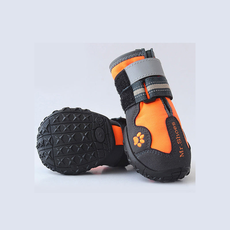 JMT-974858 Waterproof Pet Dog Shoes - Cloth with Non-Slip Sole, Available in Black and Red, Sizes 2# to 8#
