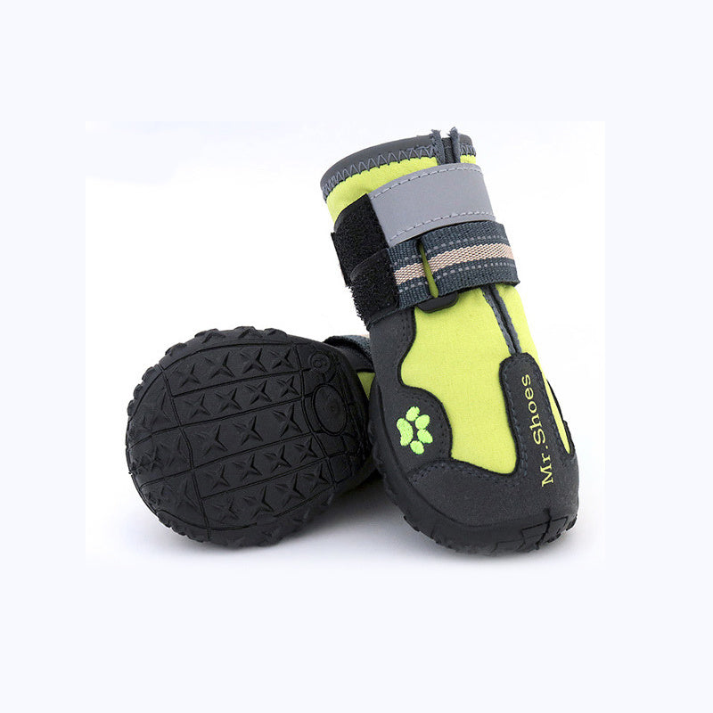 JMT-974858 Waterproof Pet Dog Shoes - Cloth with Non-Slip Sole, Available in Black and Red, Sizes 2# to 8#