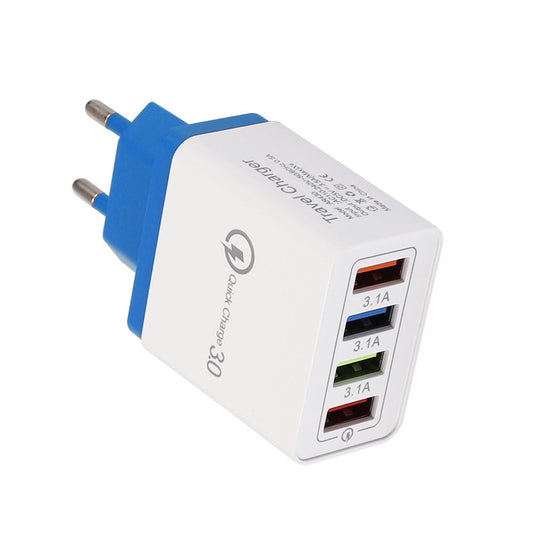 JMT-974922 Luminous 4-Port USB Mobile Phone Charger with Indicator Light