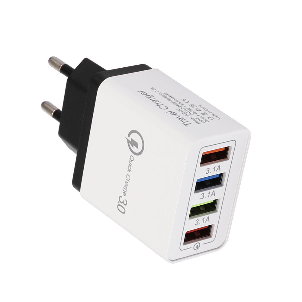 JMT-974922 Luminous 4-Port USB Mobile Phone Charger with Indicator Light