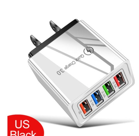 JMT-974922 Luminous 4-Port USB Mobile Phone Charger with Indicator Light