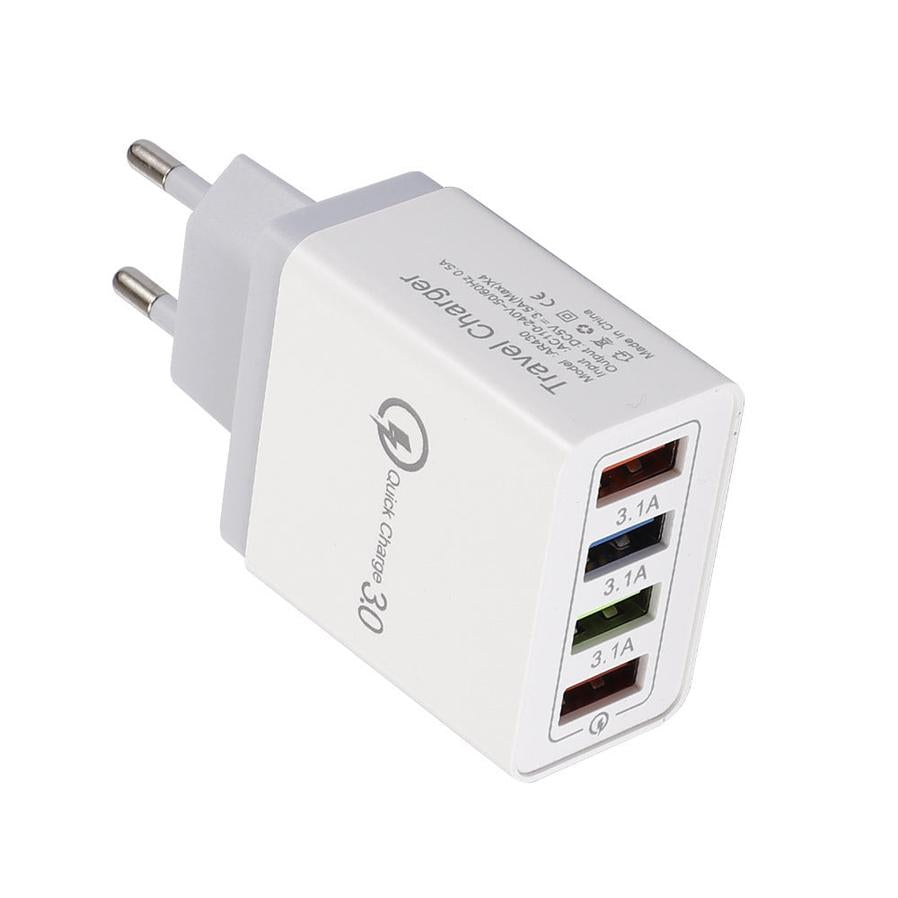 JMT-974922 Luminous 4-Port USB Mobile Phone Charger with Indicator Light