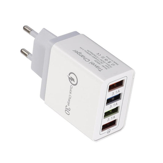 JMT-974922 Luminous 4-Port USB Mobile Phone Charger with Indicator Light