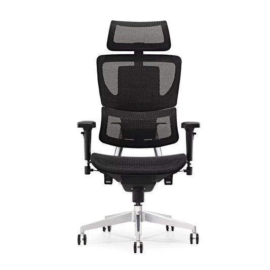 JMT-974986 Ergonomic Executive Office Chair with Mesh Design, 3D Headrest, Swivel and Reclining Features