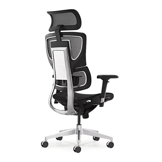 JMT-974986 Ergonomic Executive Office Chair with Mesh Design, 3D Headrest, Swivel and Reclining Features