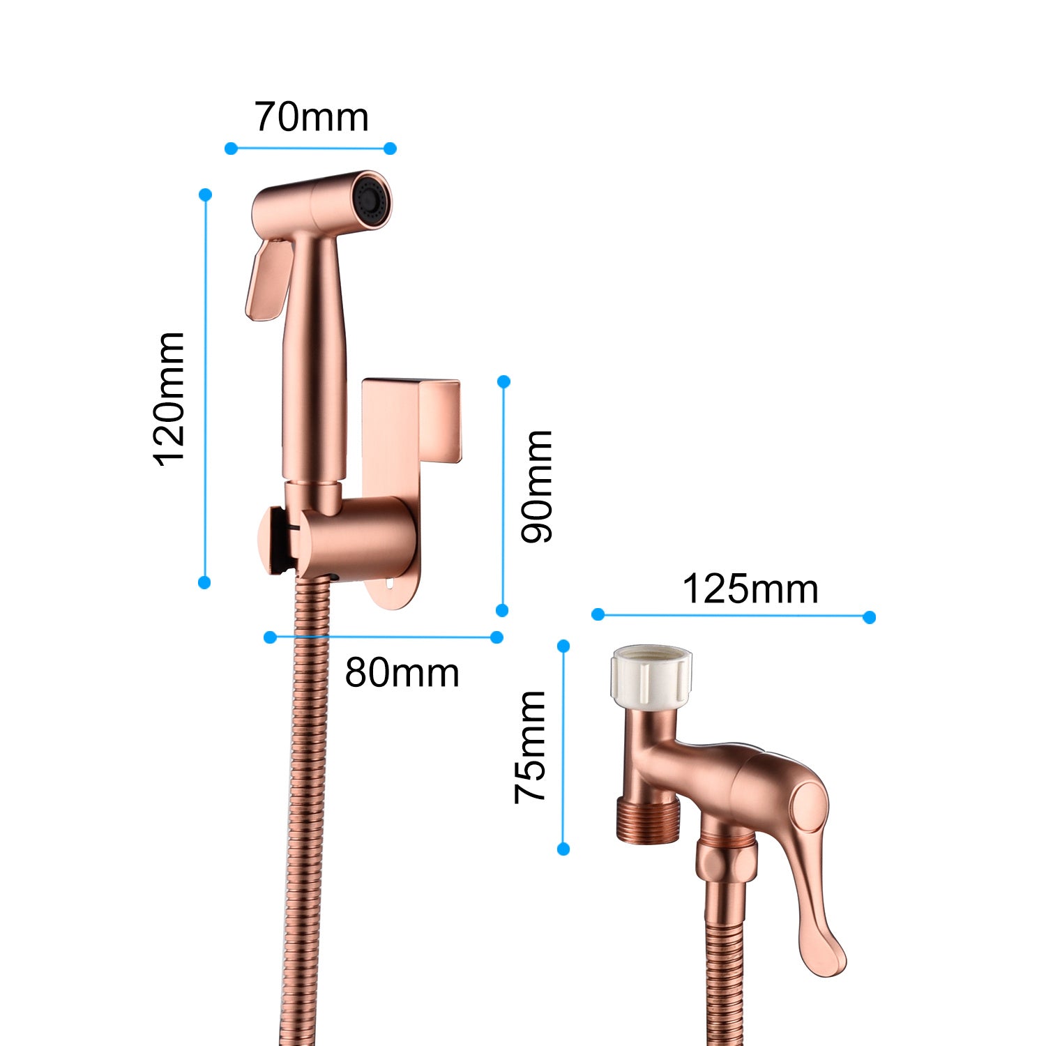 JMT-975306 Handheld Toilet Spray Bidet with Stainless Steel Hose for Easy Cleaning and Pet Bathing