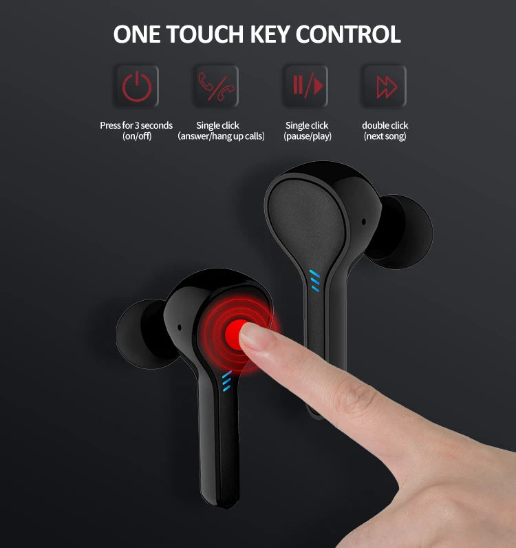 JMT-975562 Waterproof True Wireless Earbuds with Type C Fast Charging and Hall Switch Feature