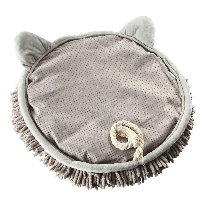 JMT-975690 Pet Training Sniffing Pad - Interactive Anti-Boring Blanket for Dogs and Cats (45x45cm, Gray)