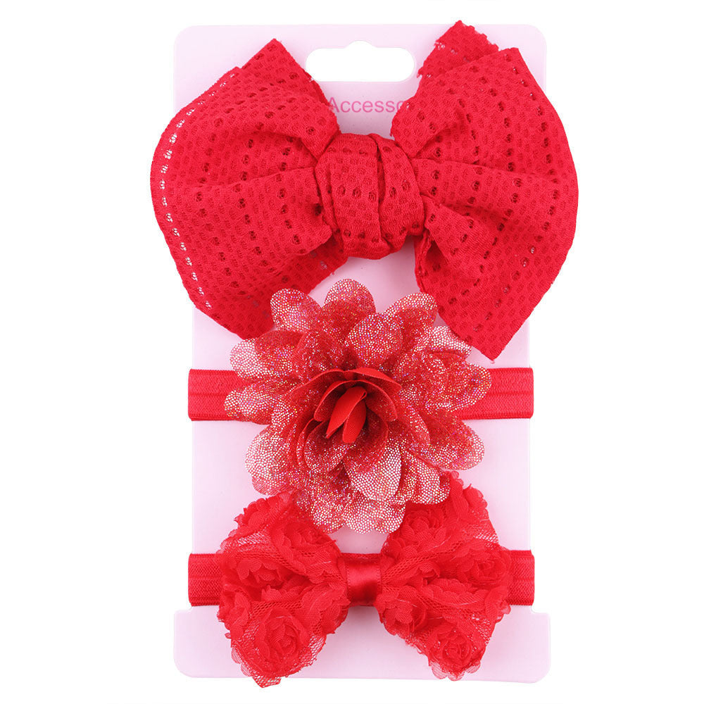 JMT-975754 Child's Colorful Bowknot Hairband Headdress for Infants and Toddlers