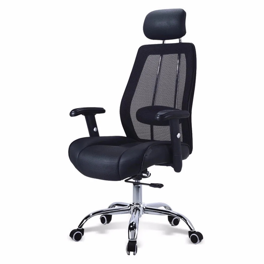 JMT-976138 Luxury High Back Mesh Office Chair with Adjustable Headrest and Lumbar Support Pillow