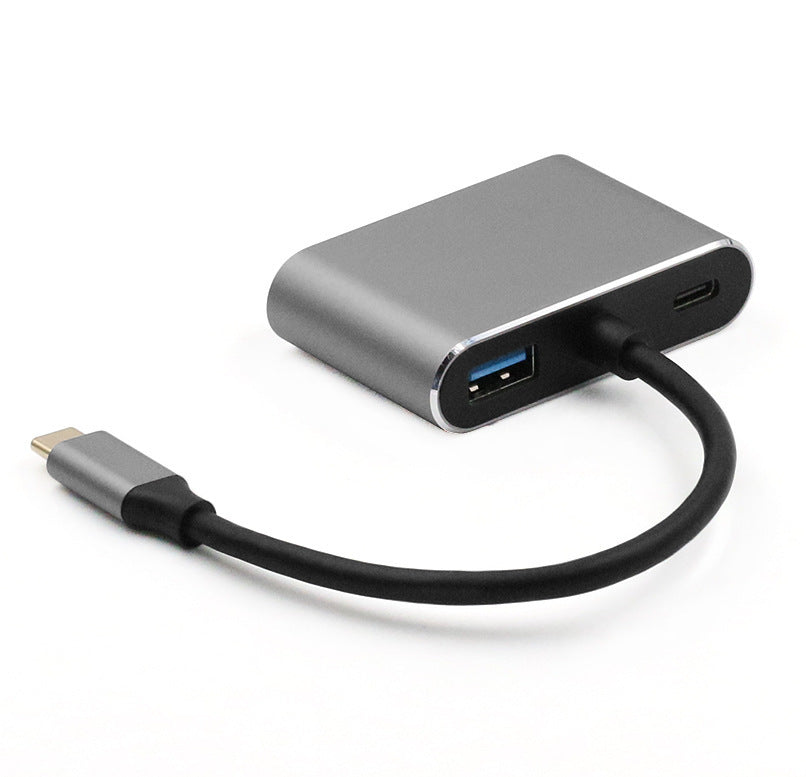 JMT-976202 4-in-1 USB-C to HDMI VGA Adapter Hub - Supports 4K, Space Gray & Silver White Options