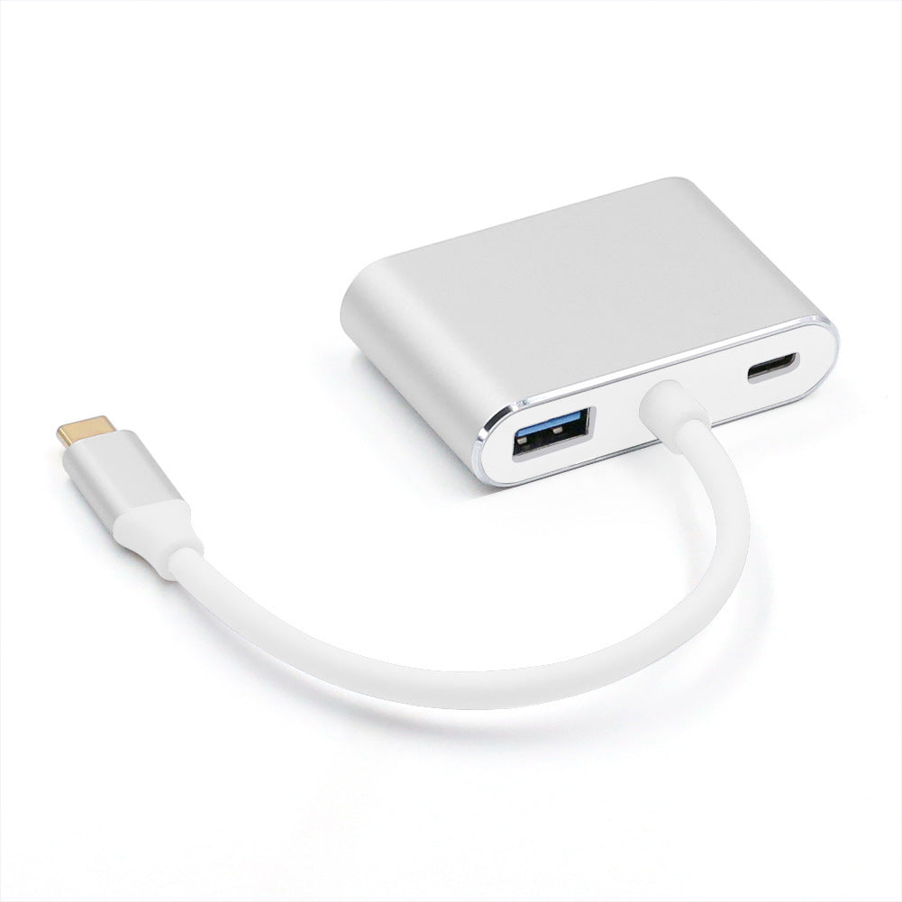 JMT-976202 4-in-1 USB-C to HDMI VGA Adapter Hub - Supports 4K, Space Gray & Silver White Options