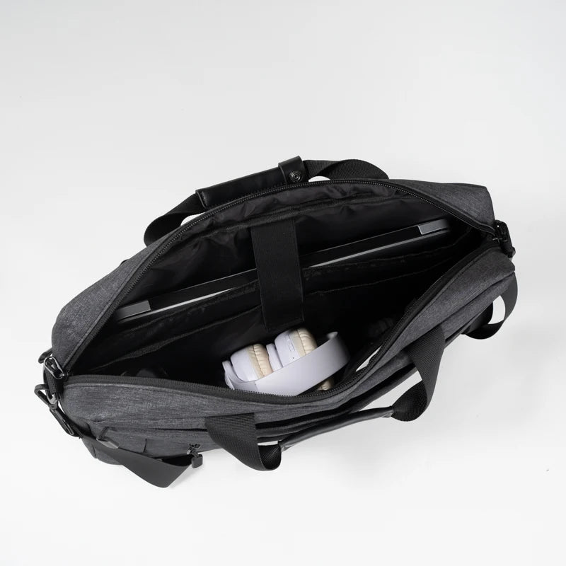 JMT-976202 Lightweight Casual Fabric Briefcase with Shoulder Strap for Men