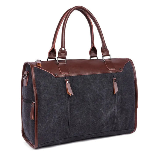 JMT-976778 Vintage Canvas Briefcase Handbag for Men - Casual Style and Versatile Use