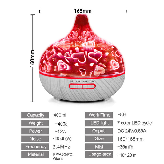 JMT-977162 Home Aroma Diffuser with Mechanical and Remote Control Functions for Spaces up to 10 sqm