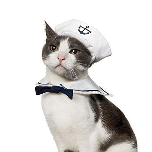 JMT-977162 Pet Sailor Suit - Adjustable Cloth Naval Outfit for Small to Medium Pets