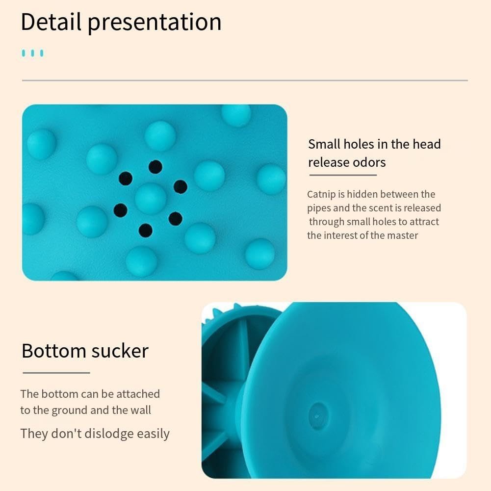 JMT-977354 Cat Self Grooming Brush and Scratcher with Cat Mint - Eco-Friendly Pet Hair Remover for Cats and Kittens