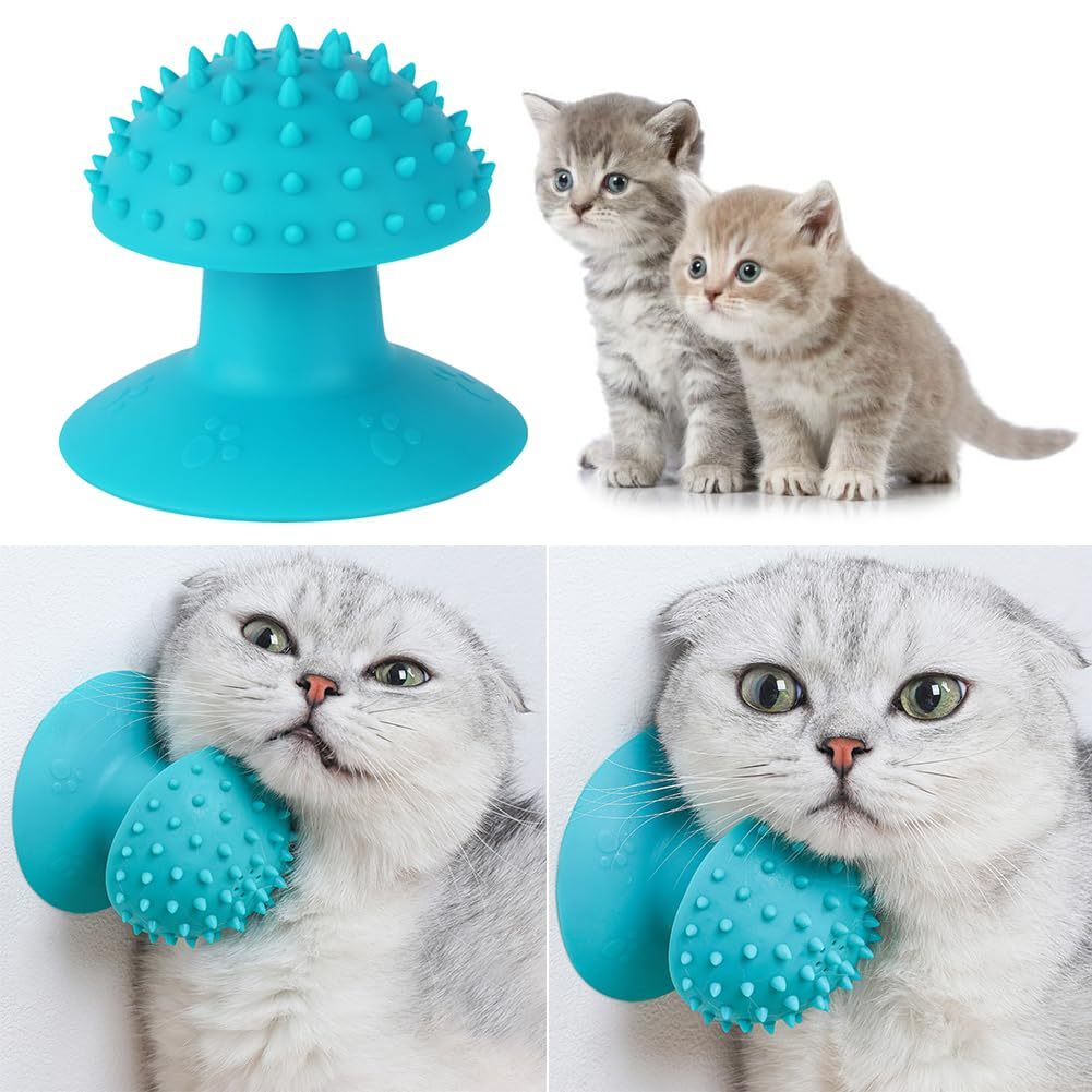 JMT-977354 Cat Self Grooming Brush and Scratcher with Cat Mint - Eco-Friendly Pet Hair Remover for Cats and Kittens