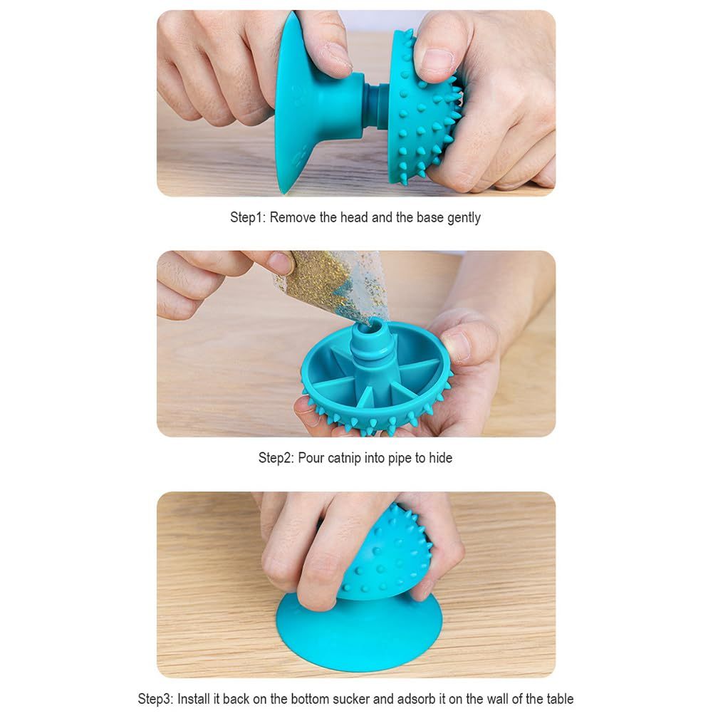 JMT-977354 Cat Self Grooming Brush and Scratcher with Cat Mint - Eco-Friendly Pet Hair Remover for Cats and Kittens