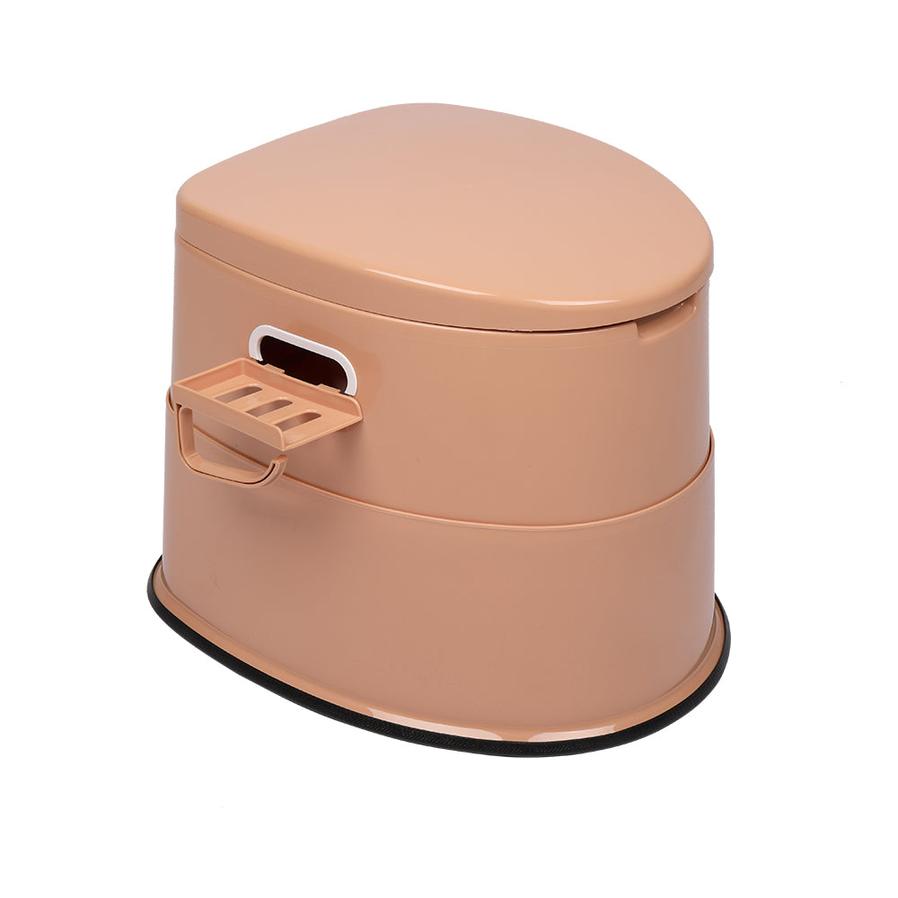 JMT-977418 Portable Toilet with Anti-Slip Pad - Brown Color