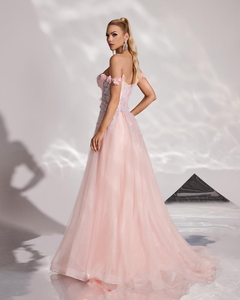 JMT-977610 Elegant Pink Evening Dress for Women - Model SH0177