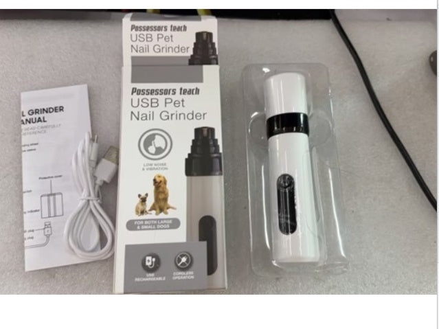 JMT-977610 Quiet Electric Pet Nail Grinder with Adjustable Speed and Ergonomic Design for Safe Nail Trimming