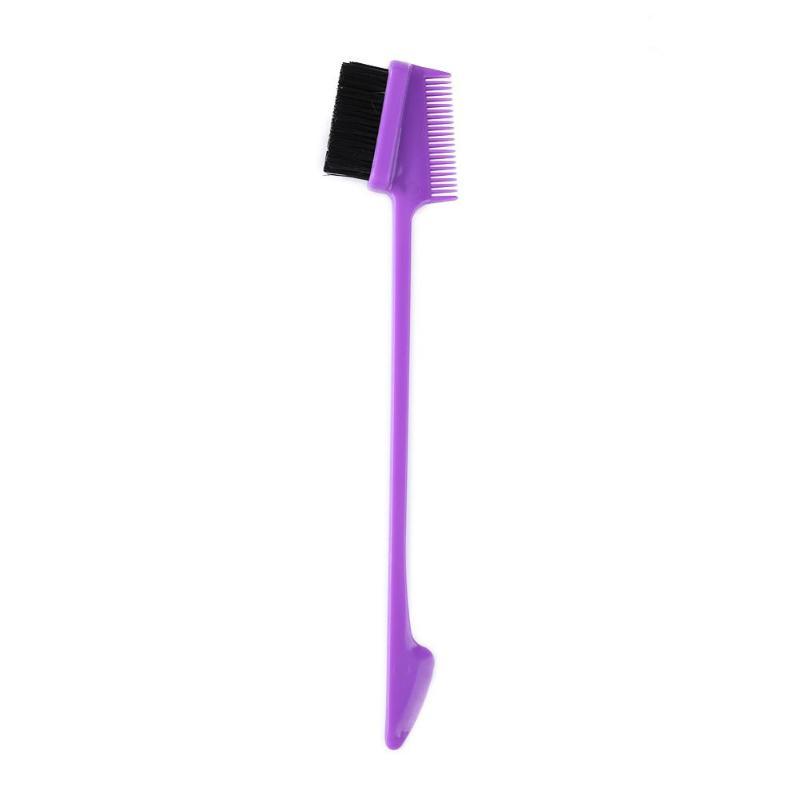 JMT-977802 Double-Sided Hair Edge Comb with Fine Bristles and Portable Design - Available in Blue, Purple, White, Black