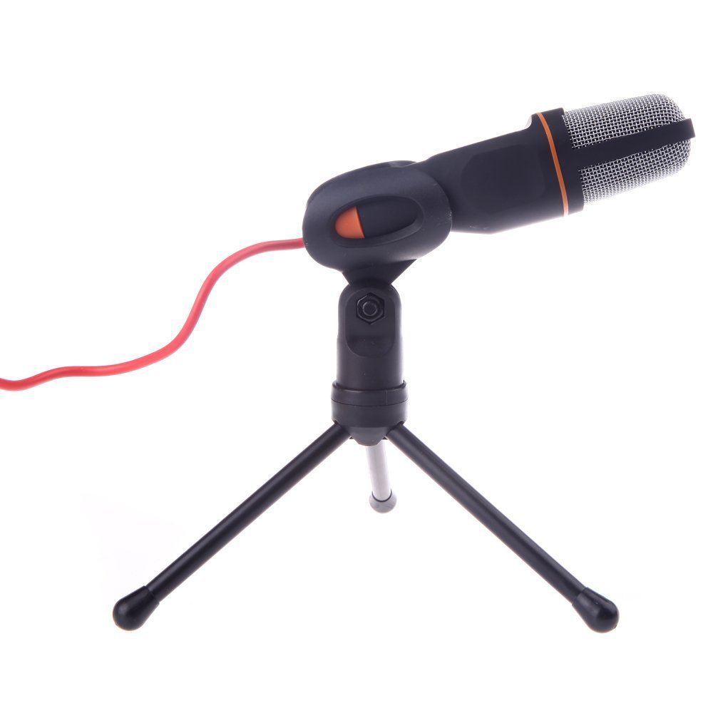 JMT-977866 Wired Microphone with Clip for Chatting, Singing, and Karaoke - 5.2 Inch Mini Mic with 6.07 Feet Cable