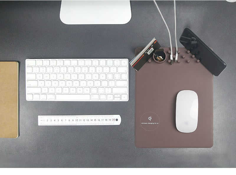 JMT-978186 Wireless Charging Mouse Pad with Integrated Charging Station