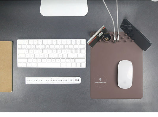 JMT-978186 Wireless Charging Mouse Pad with Integrated Charging Station