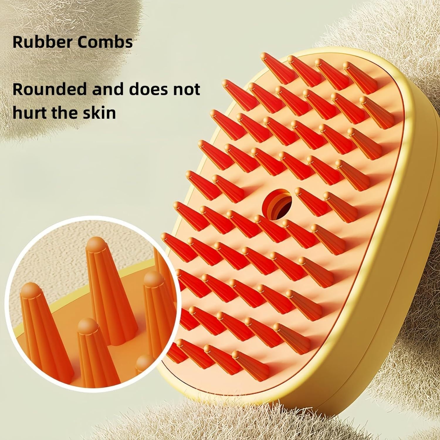 JMT-978506 3-in-1 Steam Brush for Cats and Dogs - Silicone Grooming Tool for Pet Massage and Hair Removal