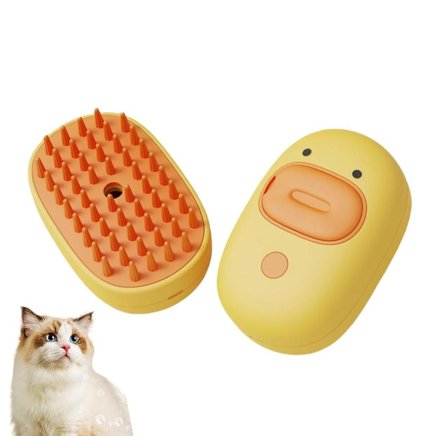 JMT-978506 3-in-1 Steam Brush for Cats and Dogs - Silicone Grooming Tool for Pet Massage and Hair Removal