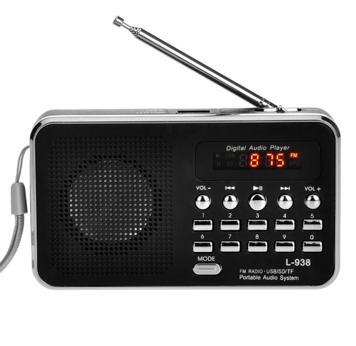 JMT-978506 Compact MP3 Player with FM Radio and USB Support - Ideal for Seniors - Available in White, Pink, Red, and Blue