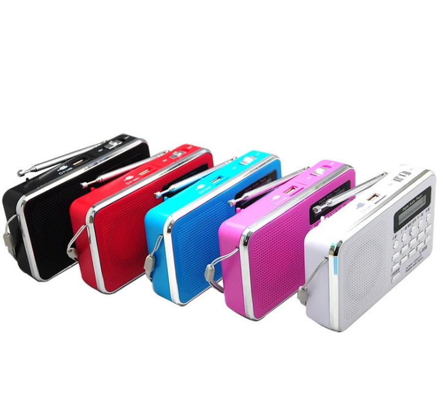 JMT-978506 Compact MP3 Player with FM Radio and USB Support - Ideal for Seniors - Available in White, Pink, Red, and Blue