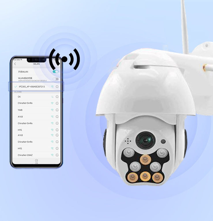 JMT-978634 1080P Wireless Outdoor Dome Camera with 360-Degree Panoramic View and Motion Detection