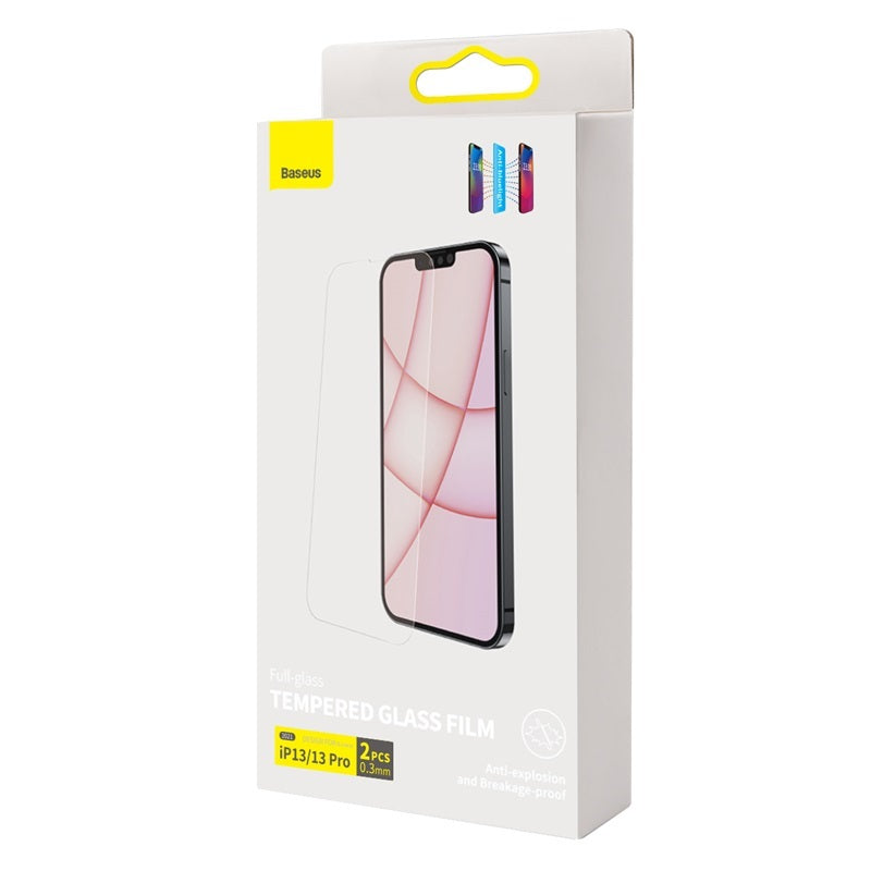 JMT-978698 All Glass Anti Blue Light Tempered Film for iPhone 13 Series - HD Protection and Clean Kit Included
