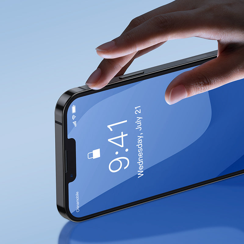 JMT-978698 All Glass Anti Blue Light Tempered Film for iPhone 13 Series - HD Protection and Clean Kit Included