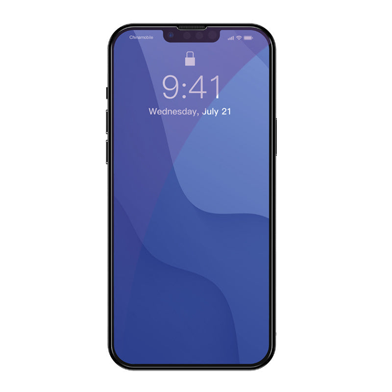 JMT-978698 All Glass Anti Blue Light Tempered Film for iPhone 13 Series - HD Protection and Clean Kit Included